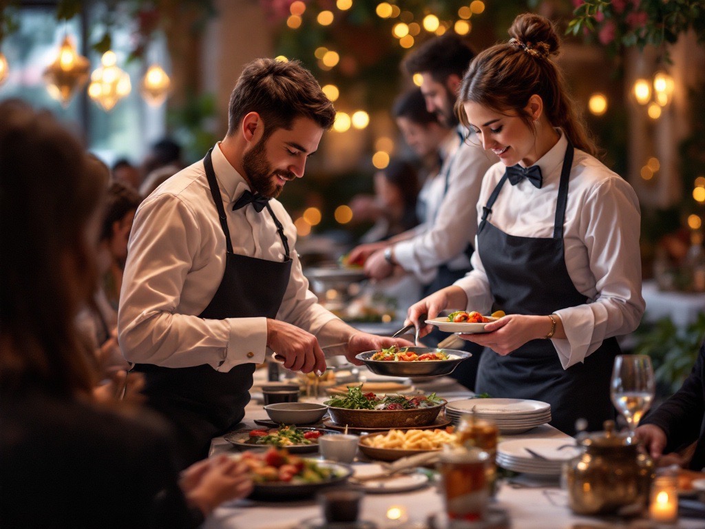 waiter-and-waitress-preparing-food